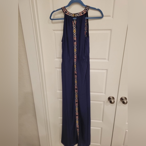 THML Embroidered Navy Maxi Dress - Picture 5 of 13